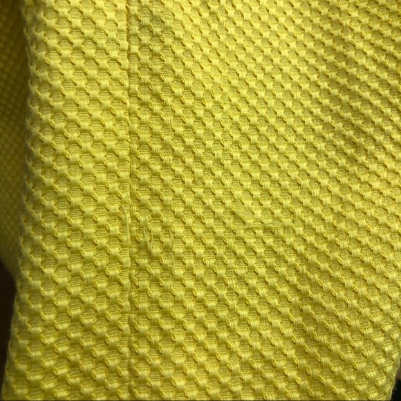 LOFT | Pleated Yellow Honeycomb Textured Sundress - Picture 6 of 8